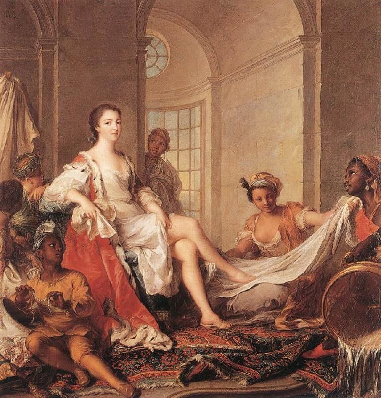 NATTIER, Jean-Marc Mademoiselle de Clermont en Sultane sg Sweden oil painting art